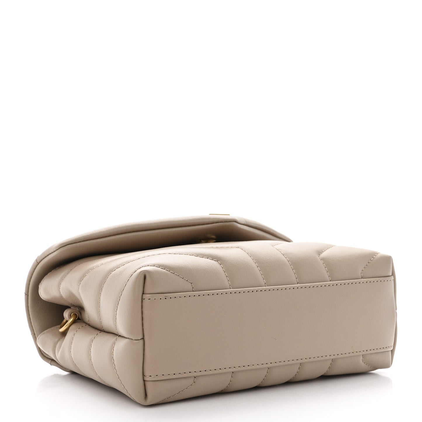 Calfskin Y Quilted Monogram Toy Loulou Crossbody Bag Dark Beige