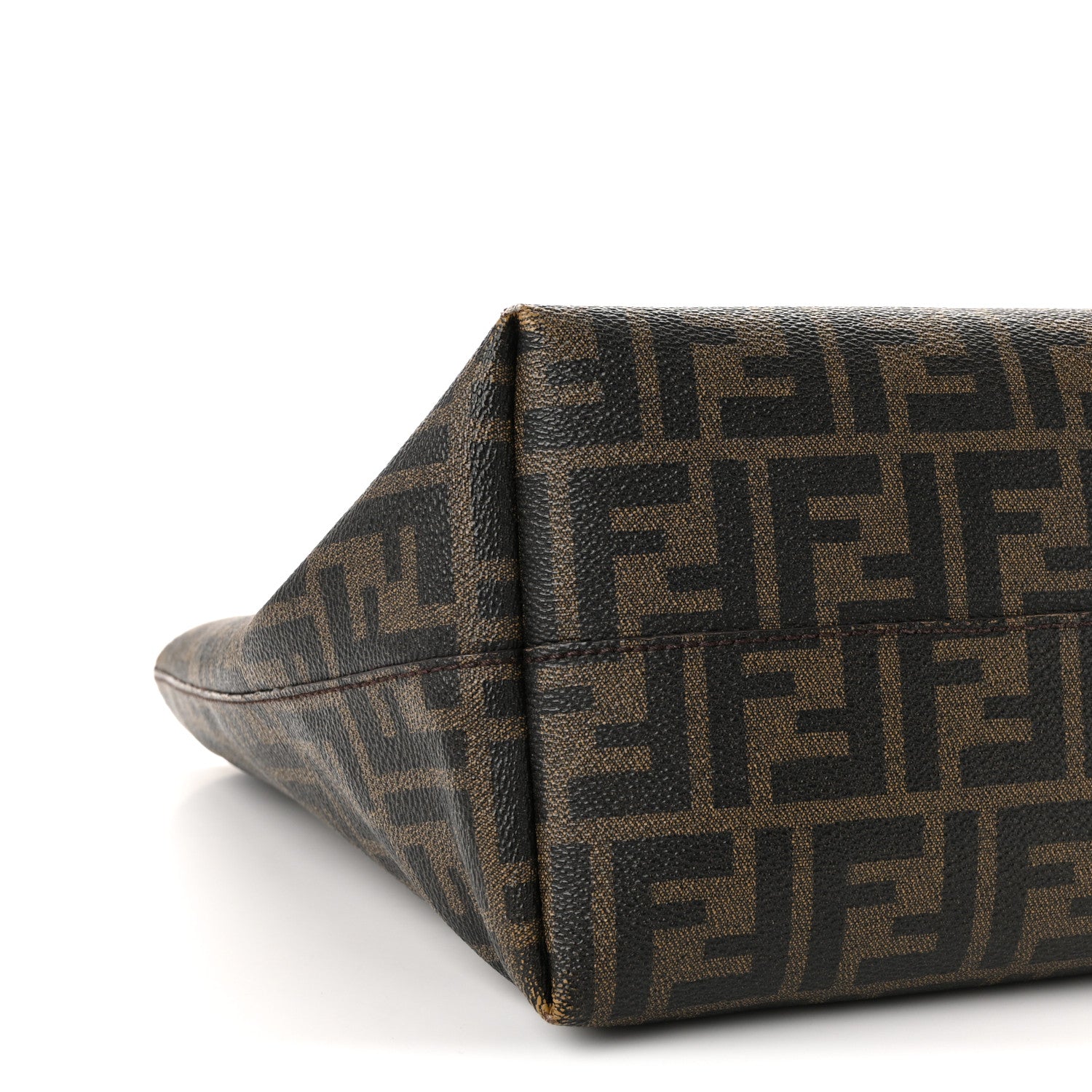 Fendi Zucca Spalmati Medium Roll Tote Tobacco Rosso 8 of 9