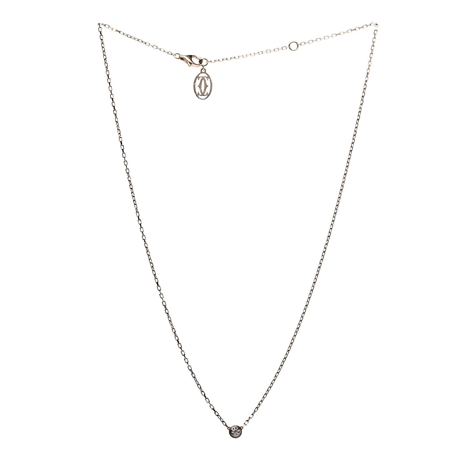Cartier 18K Pink Gold Diamond SM D'Amour Pendant Necklace 3 of 6
