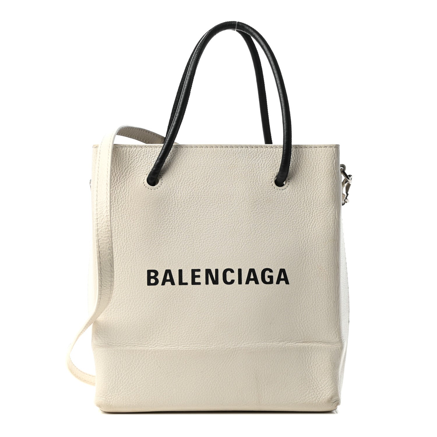 Balenciaga Calfskin Logo XXS Shopping Tote White 1 of 9