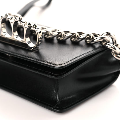 Alexander McQueen Nappa Skull Four Ring Knuckle Crossbody Bag Black 8 of 8