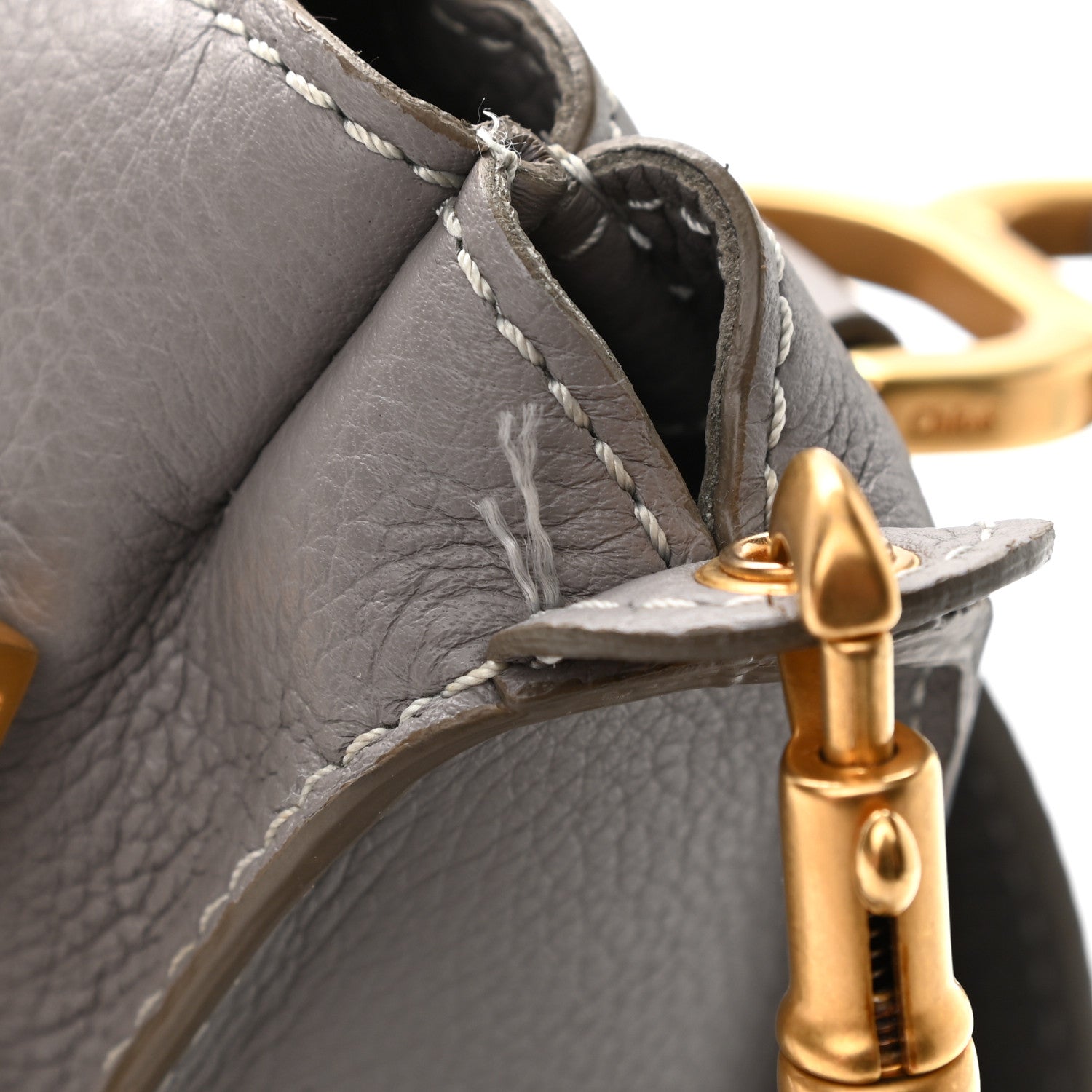Chloe Calfskin Small Marcie Satchel Cashmere Grey 9 of 10