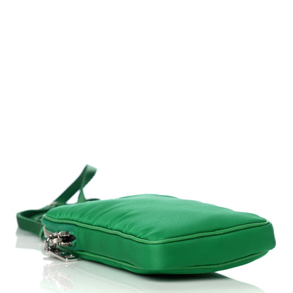 Prada Tessuto Nylon Phone Case Crossbody Bag Menta 3 of 9
