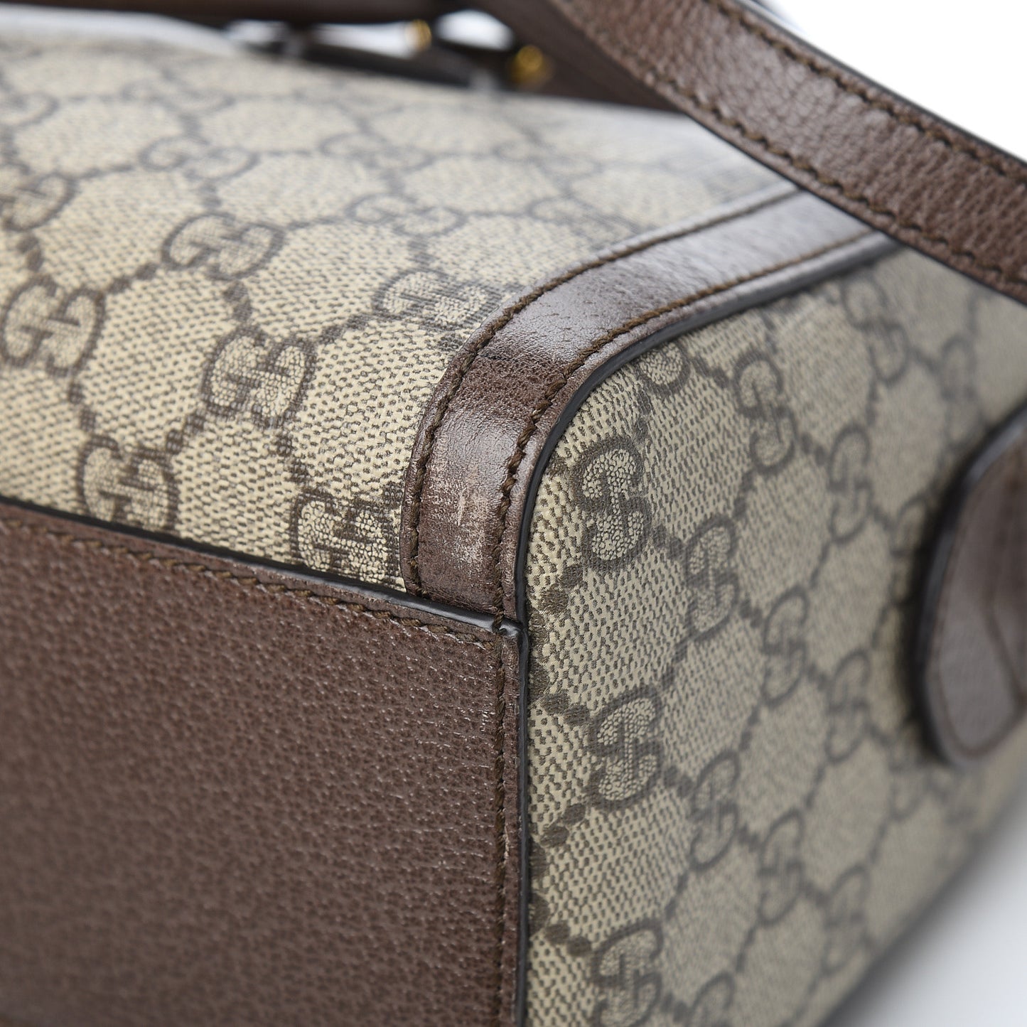 GG Supreme Monogram Web Medium Ophidia Boston Brown