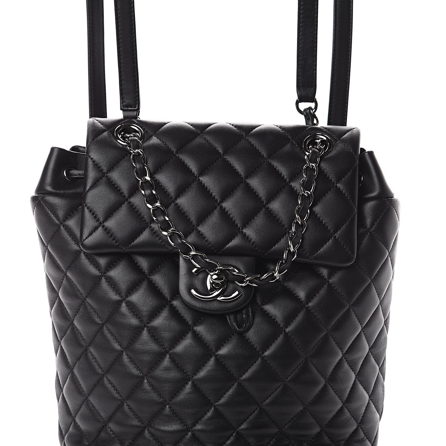 Chanel Lambskin Quilted Small Urban Spirit Backpack Black 7 of 9