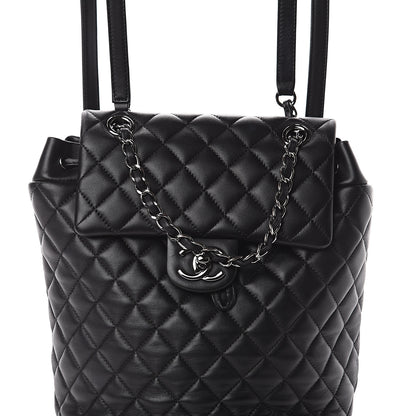Chanel Lambskin Quilted Small Urban Spirit Backpack Black 7 of 9