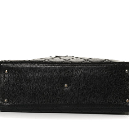 Chanel Caviar Patent Quilted Large Bowler Black 11 of 14