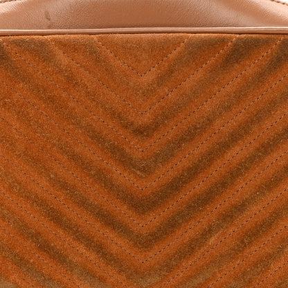 Saint Laurent Suede Matelasse Monogram Lou Camera Bag Cinnamon 11 of 15