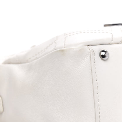 Chanel Calfskin Small Diamond Stitch Tote White 12 of 18