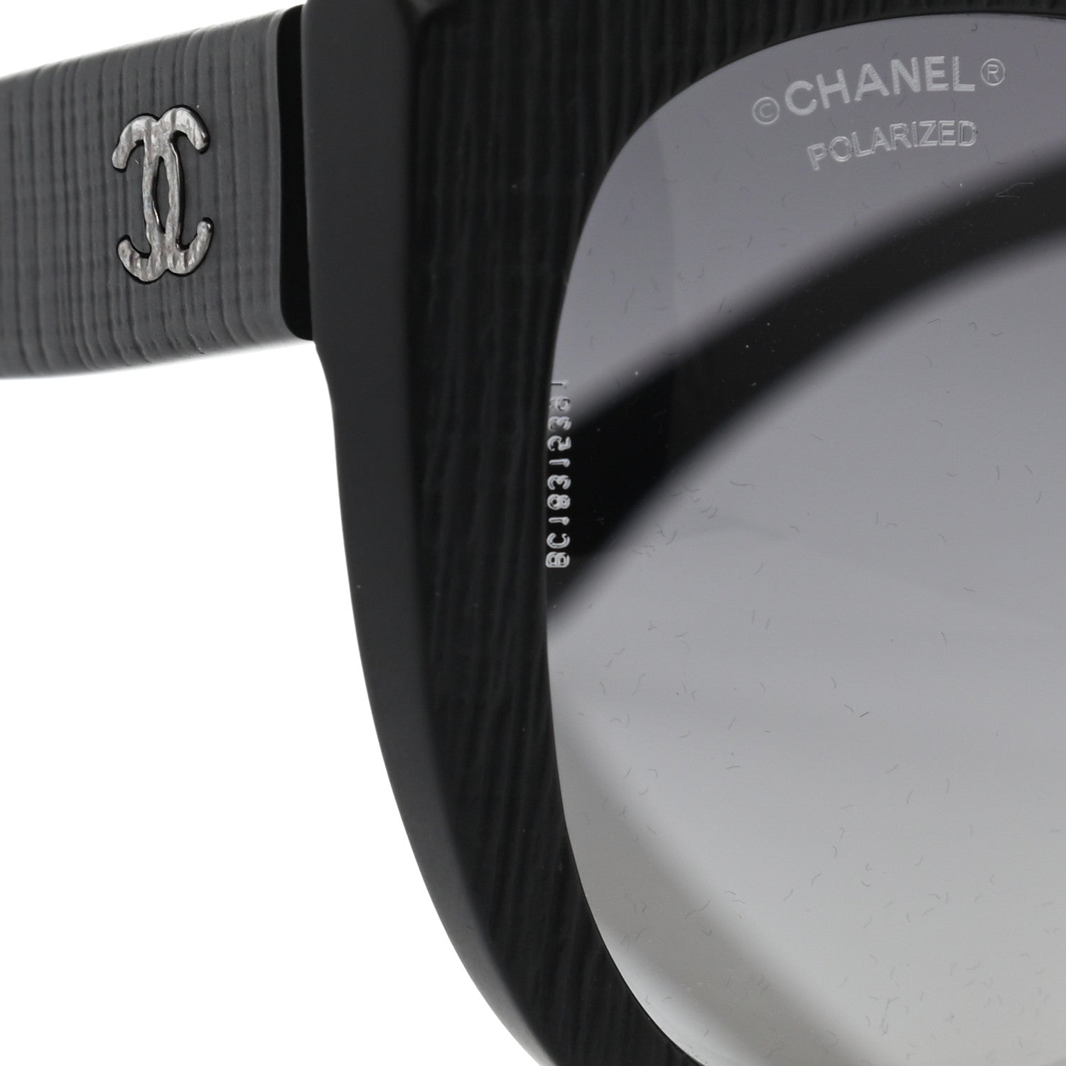 Chanel Tweed Effect CC Polarized Butterfly Signature Sunglasses 5332 Grey 8 of 8
