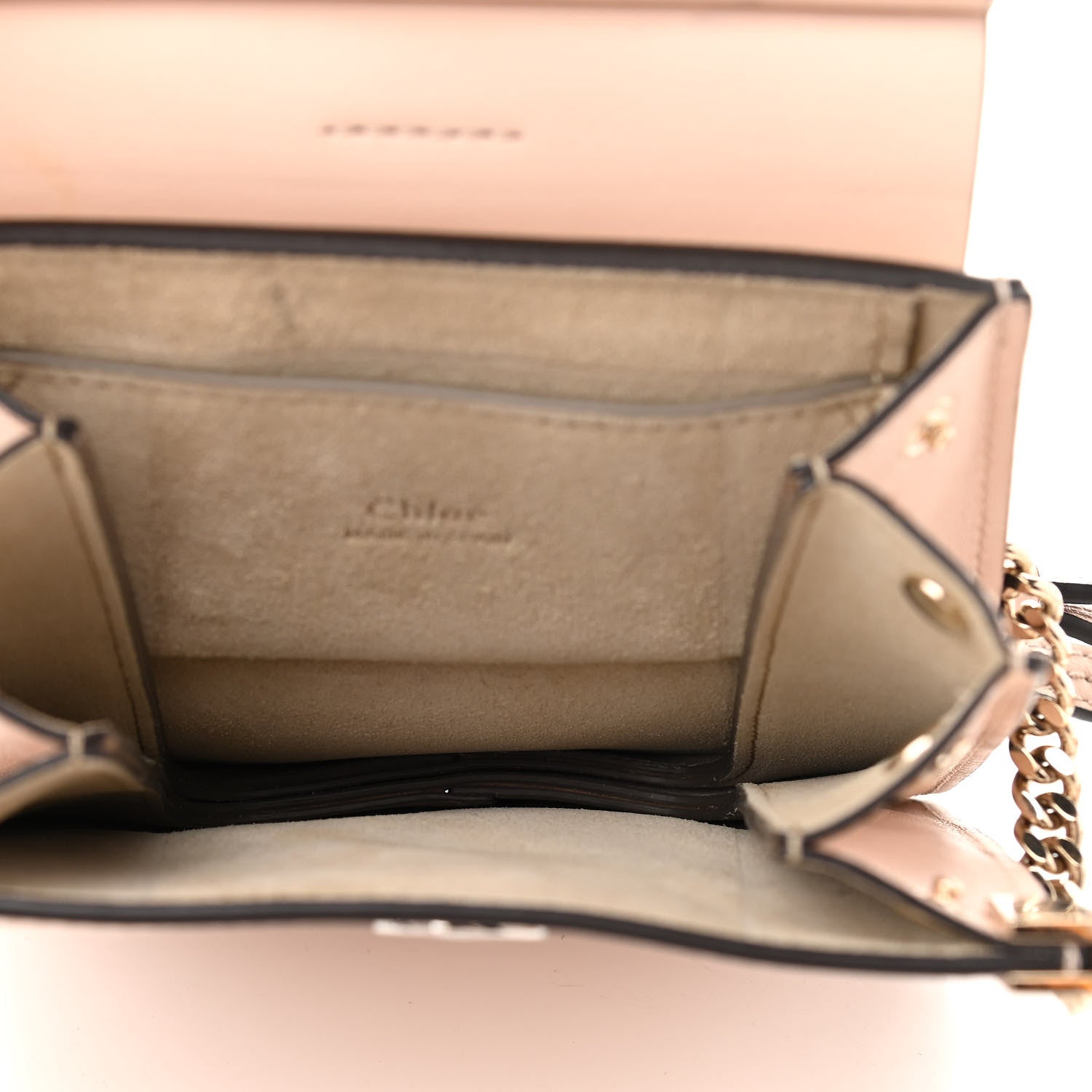 Chloe Suede Calfskin Mini Faye Bracelet Bag Cement Pink 5 of 13
