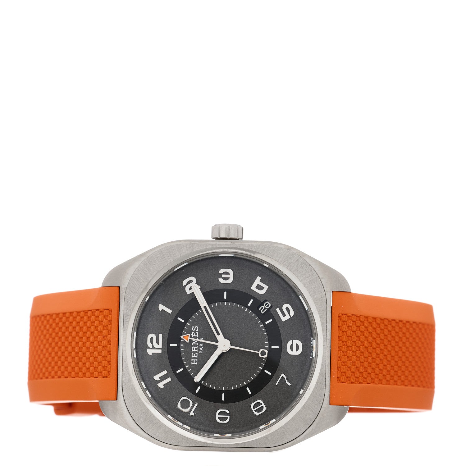 Hermes Titanium Rubber 39mm H08 Automatic Watch Orange 2 of 5