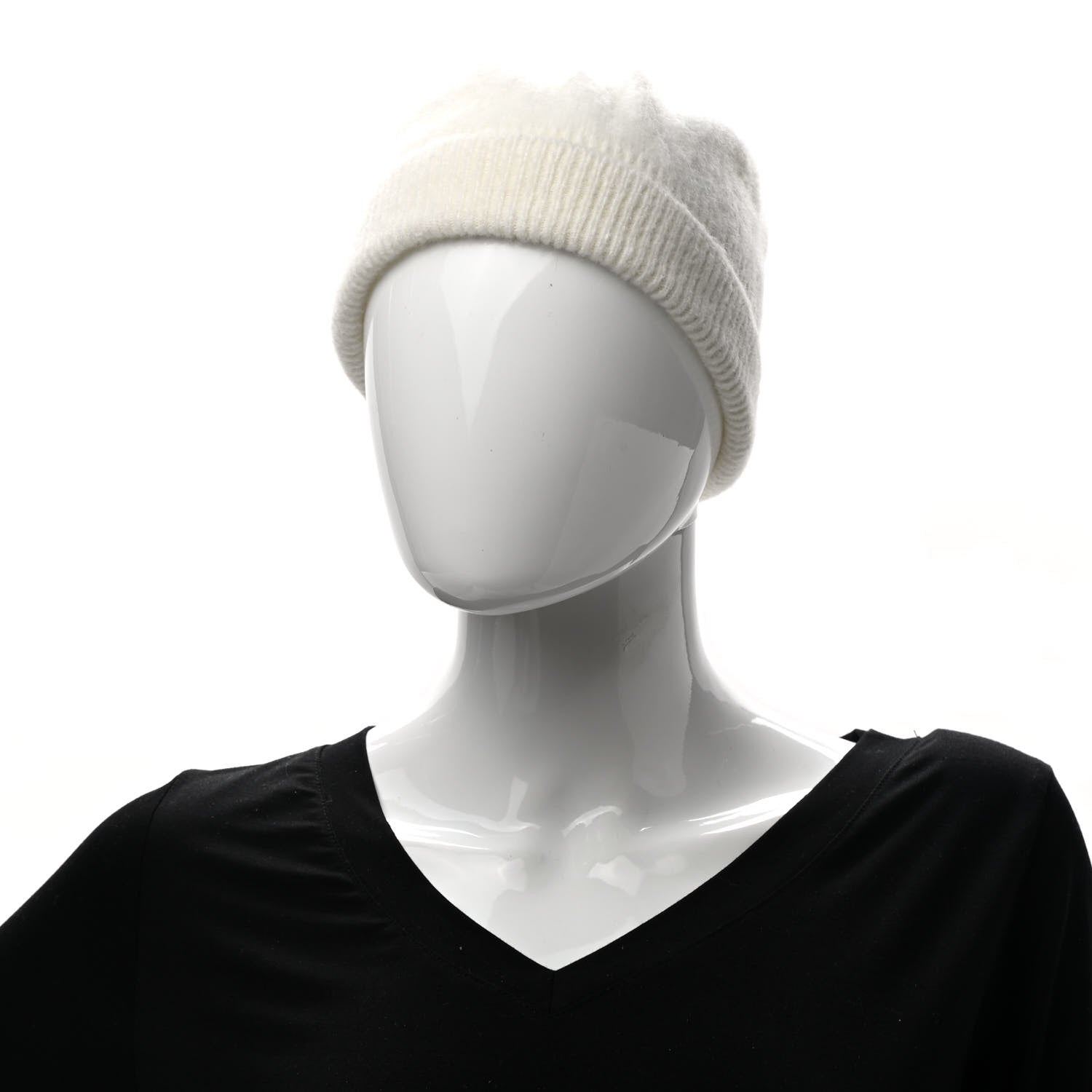 Hermes Silk Cashmere Diva Beanie And Cowl Set Ecru 2 of 8