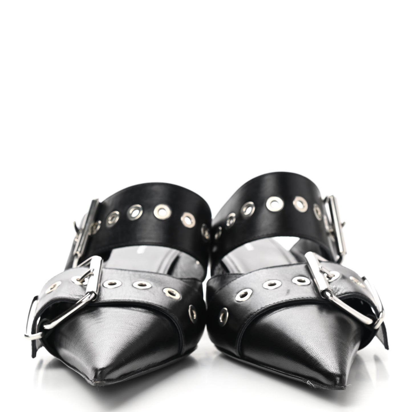 Shiny Kidskin Belt 40mm Mules 37 Black