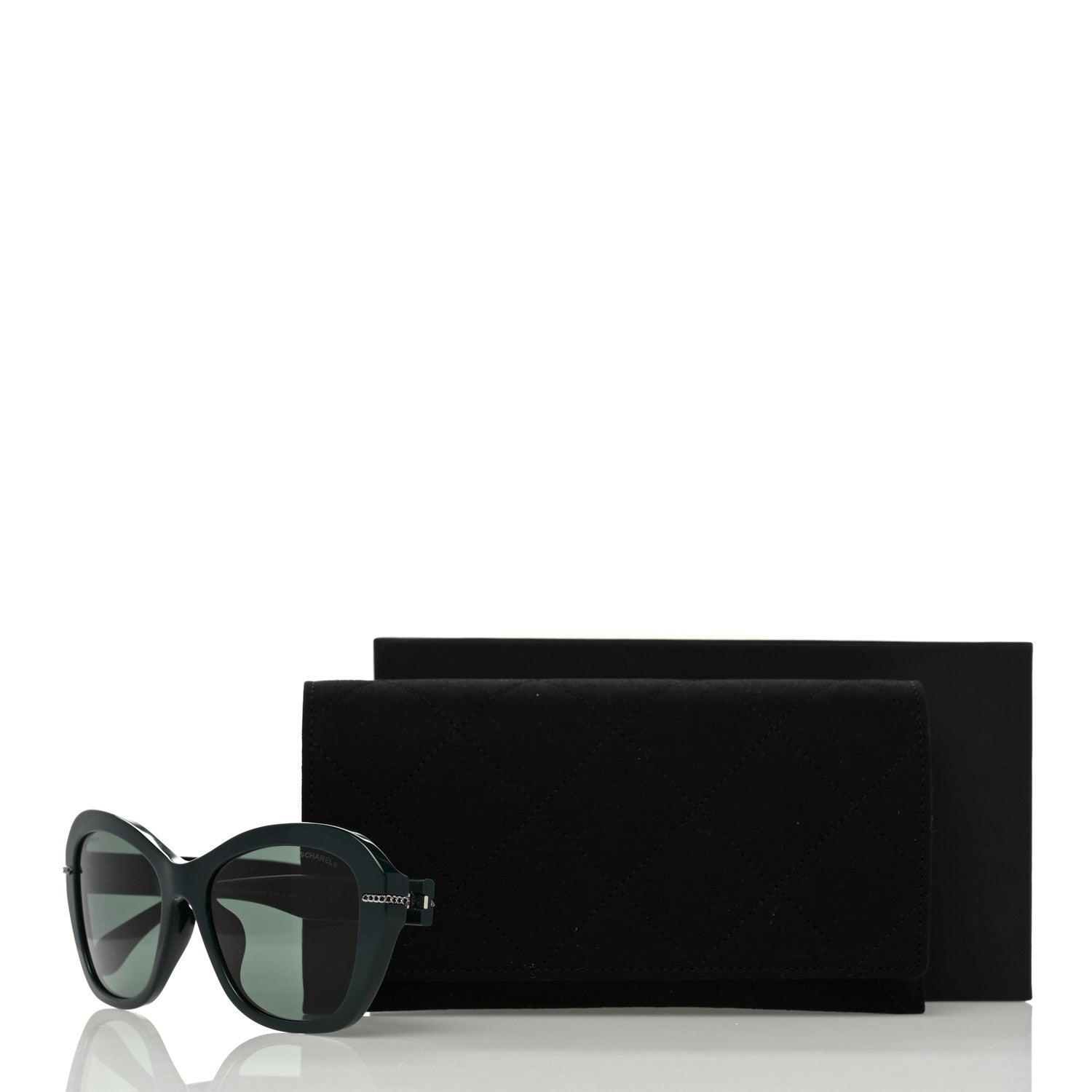 Chanel Acetate Polarized CC Butterfly Sunglasses 5510 Dark Green 8 of 8
