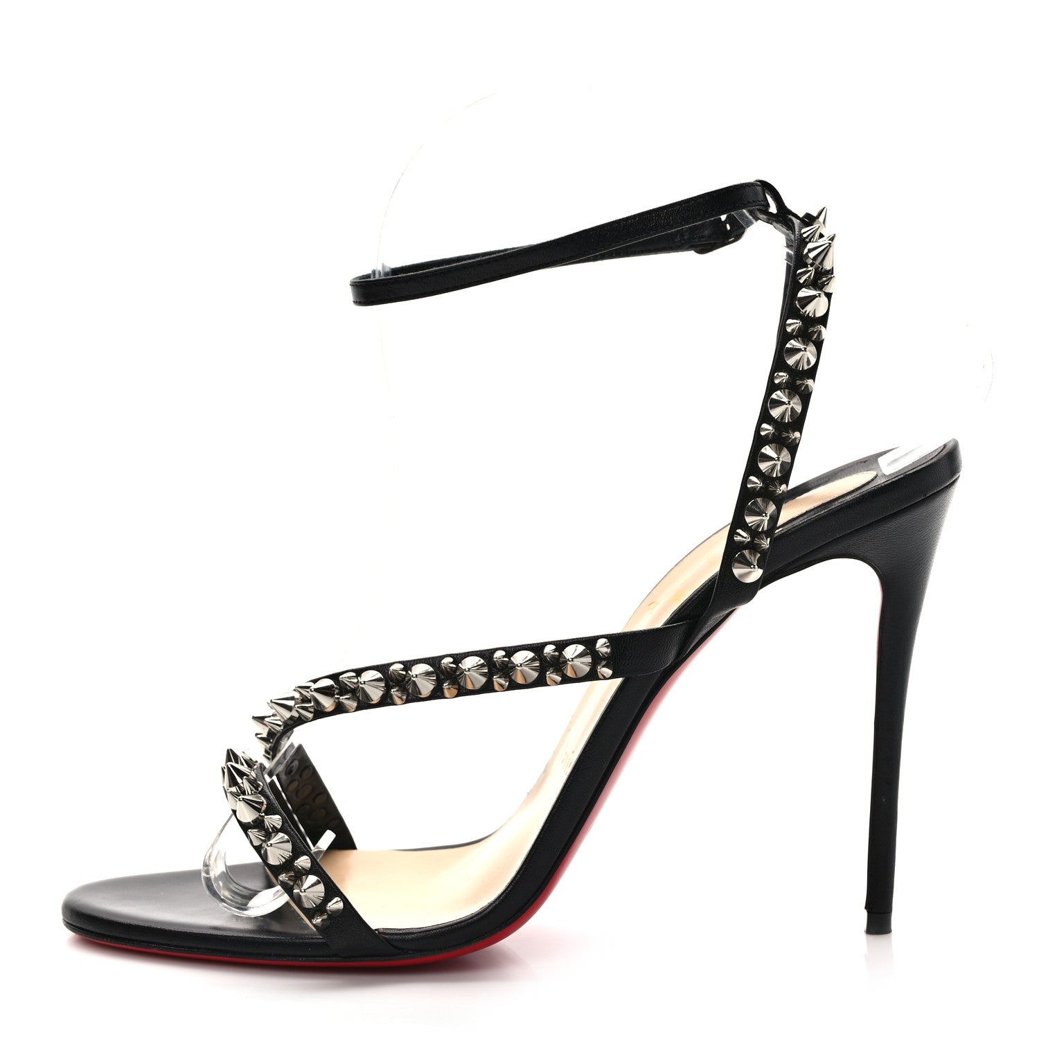 Christian Louboutin Nappa Spike Mafaldina 100 Sandals 39.5 Black 1 of 7