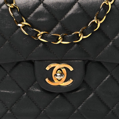 Chanel Lambskin Quilted Mini Square Flap Bag Black 9 of 13