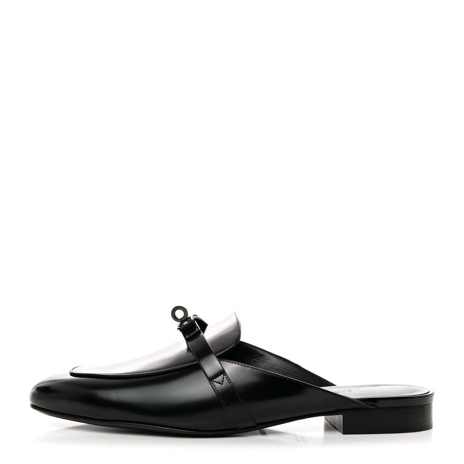 Hermes Glazed Calfskin Oz Mules 41 Black 1 of 9