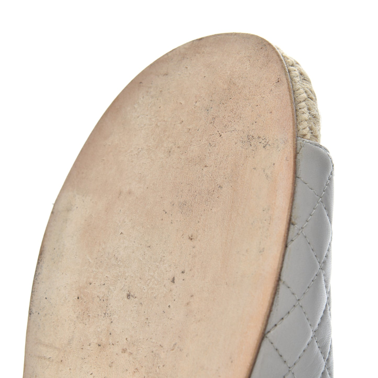 Lambskin Espadrille Mules 42 Light Grey