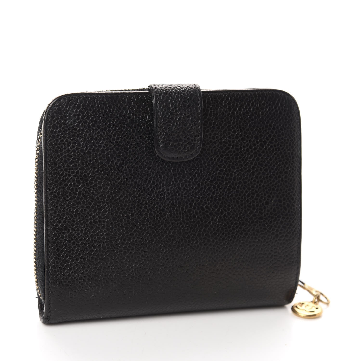Chanel Caviar Timeless CC Compact French Wallet Black 3 of 14