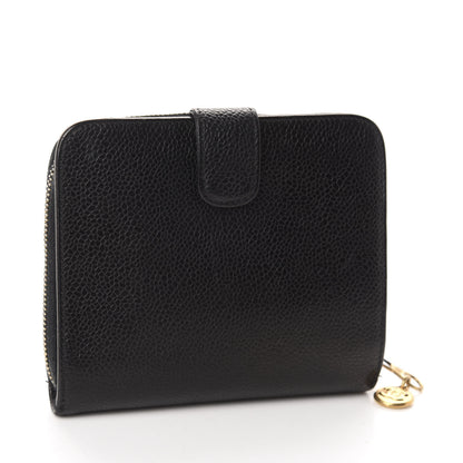 Chanel Caviar Timeless CC Compact French Wallet Black 3 of 14