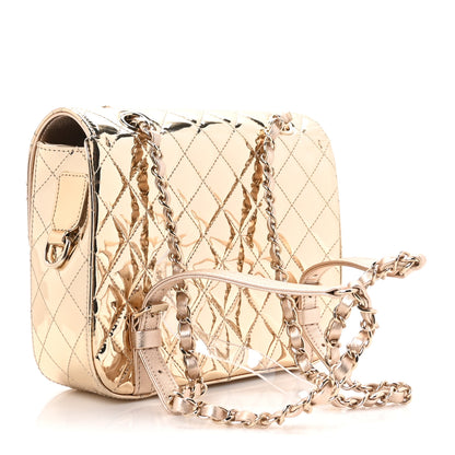 Chanel Mirror Calfskin Metallic Calfskin Quilted Hollywood Boulevard Backpack With Coin Purse Gold 4 of 12