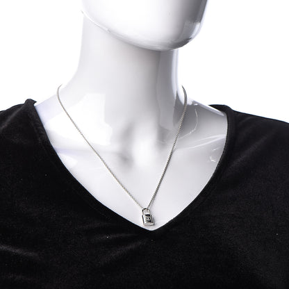 Louis Vuitton Sterling Silver Lockit Necklace 2 of 5
