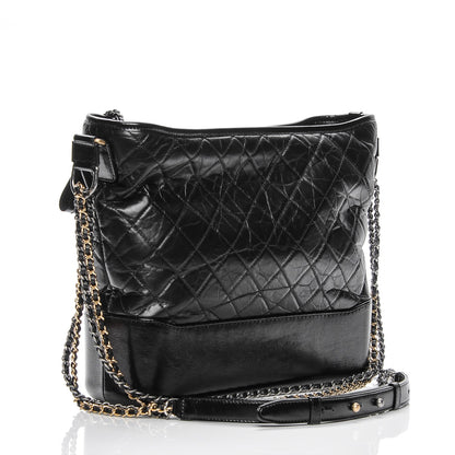 Chanel Aged Calfskin Quilted Large Gabrielle Hobo Black 3 of 8