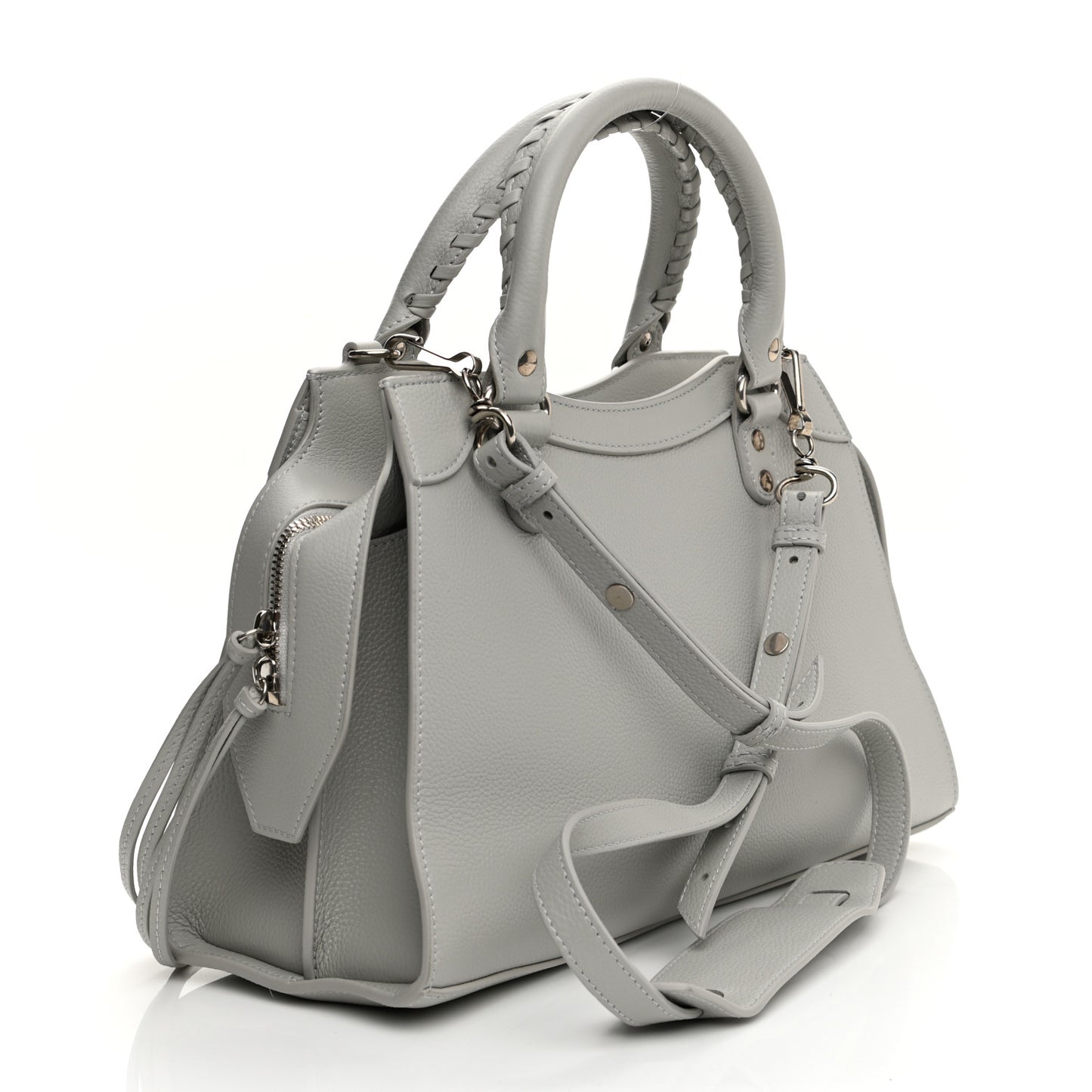 Grained Calfskin Neo Classic Silver Hardware S City Light Grey