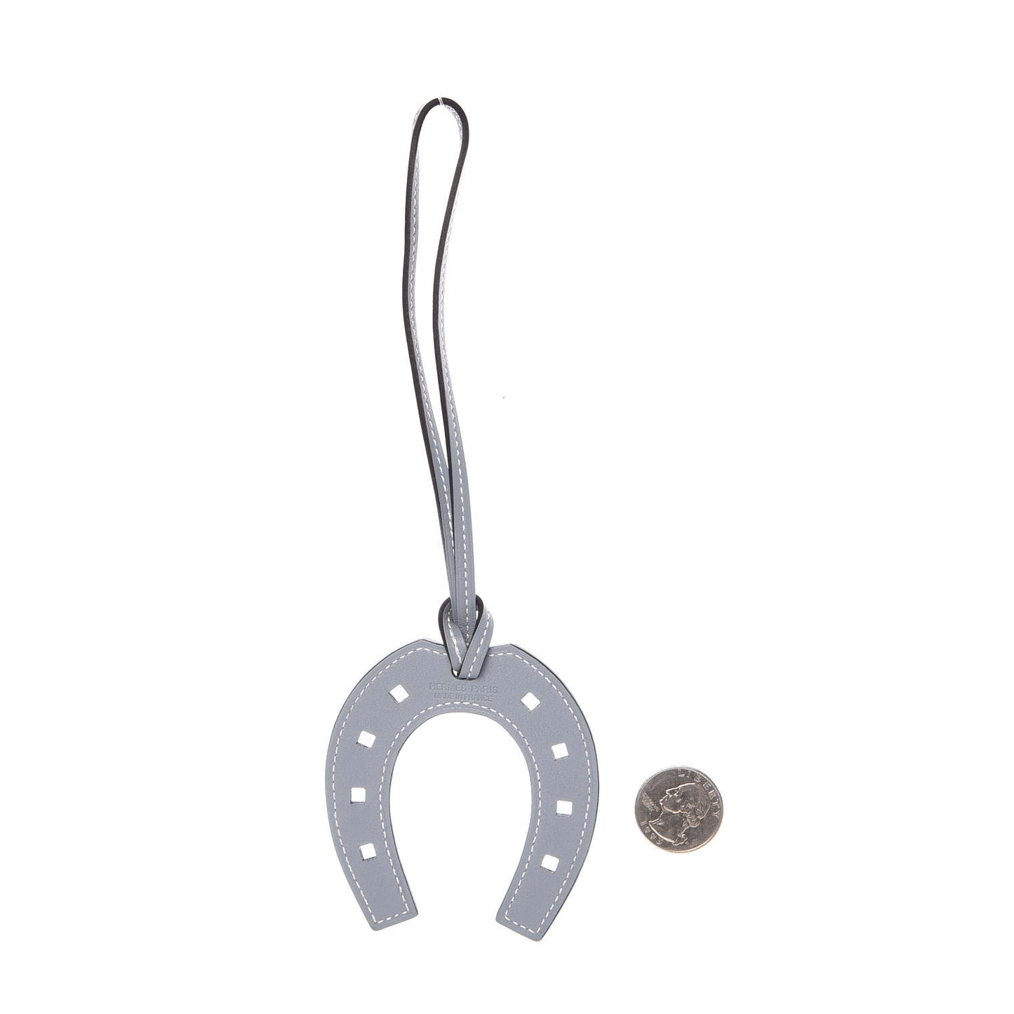 Swift Paddock Horseshoe Bag Charm Bleu Lin