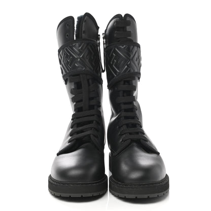 Fendi Nappa FF Embossed Womens Boots 38 Black 2 of 6
