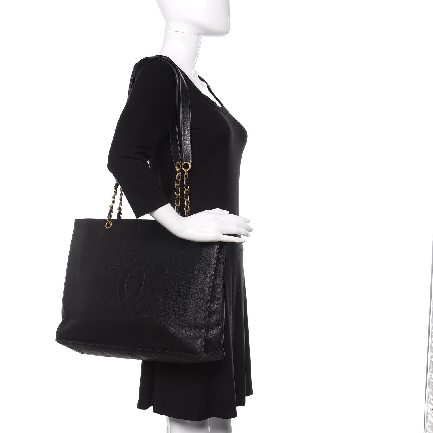 Chanel Caviar CC Tote Black 2 of 11