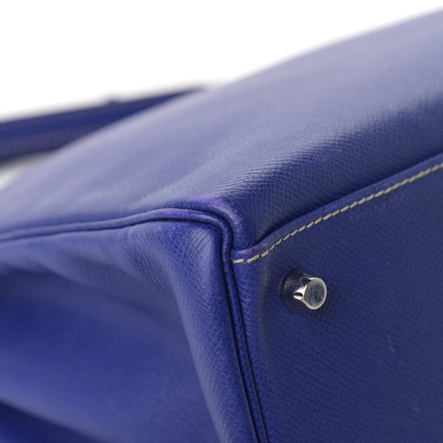 Hermes Epsom Candy Kelly Retourne 35 Bleu Electrique Mykonos 11 of 18