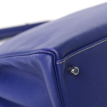 Hermes Epsom Candy Kelly Retourne 35 Bleu Electrique Mykonos 11 of 18