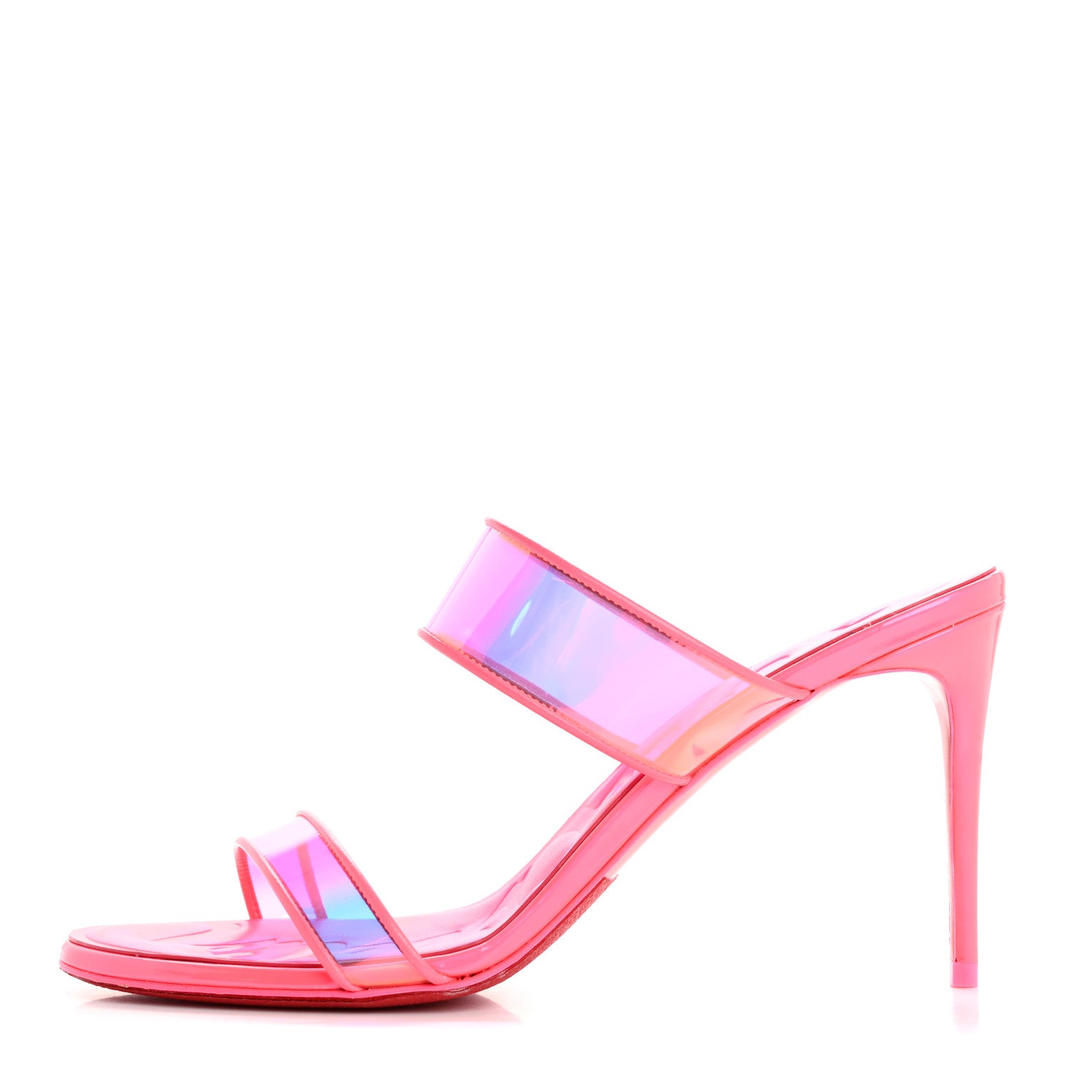 Christian Louboutin PVC Just Loubi 85 Sandals 40 Fluo Pink 1 of 9
