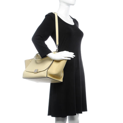 Celine Drummed Calfskin Suede Medium Trapeze Butter 9 of 24