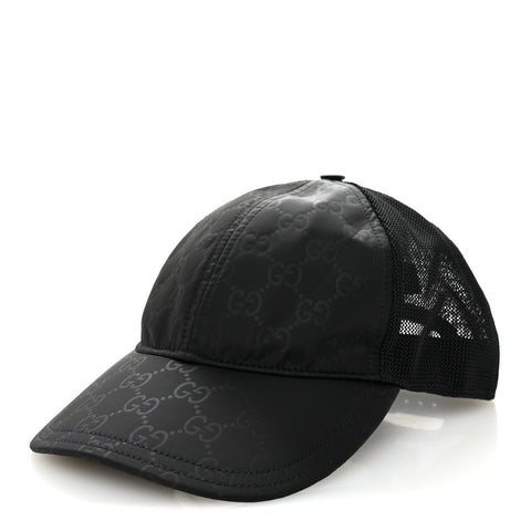GG Supreme Monogram Baseball Hat S 57 Black