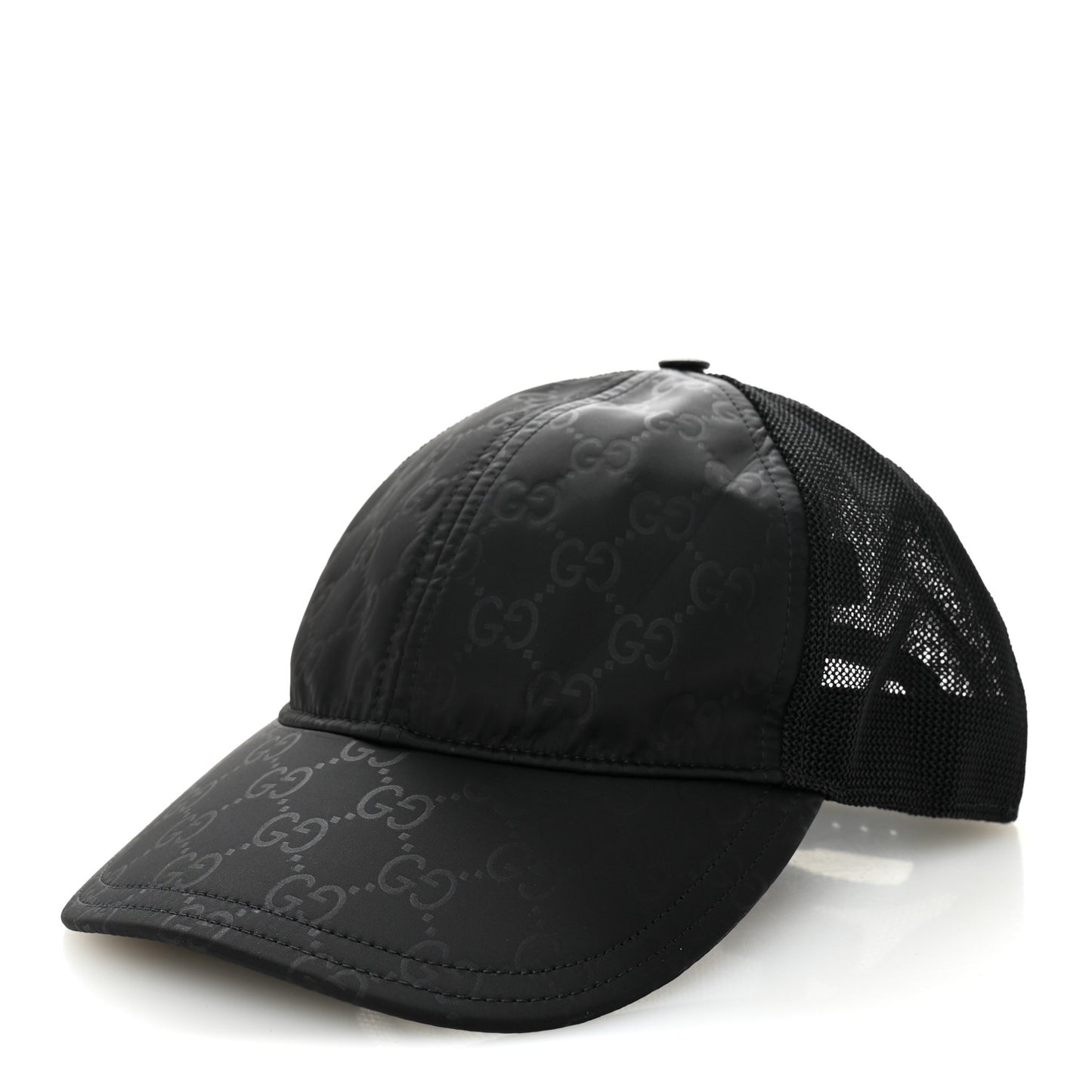 GG Supreme Monogram Baseball Hat S 57 Black