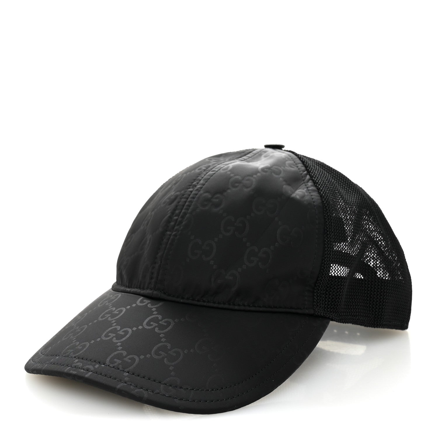 Gucci GG Supreme Monogram Baseball Hat S 57 Black 1 of 9