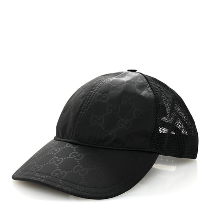 Gucci GG Supreme Monogram Baseball Hat S 57 Black 1 of 9