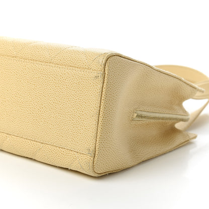 Chanel Caviar Quilted Top Handle Bag Beige 7 of 13
