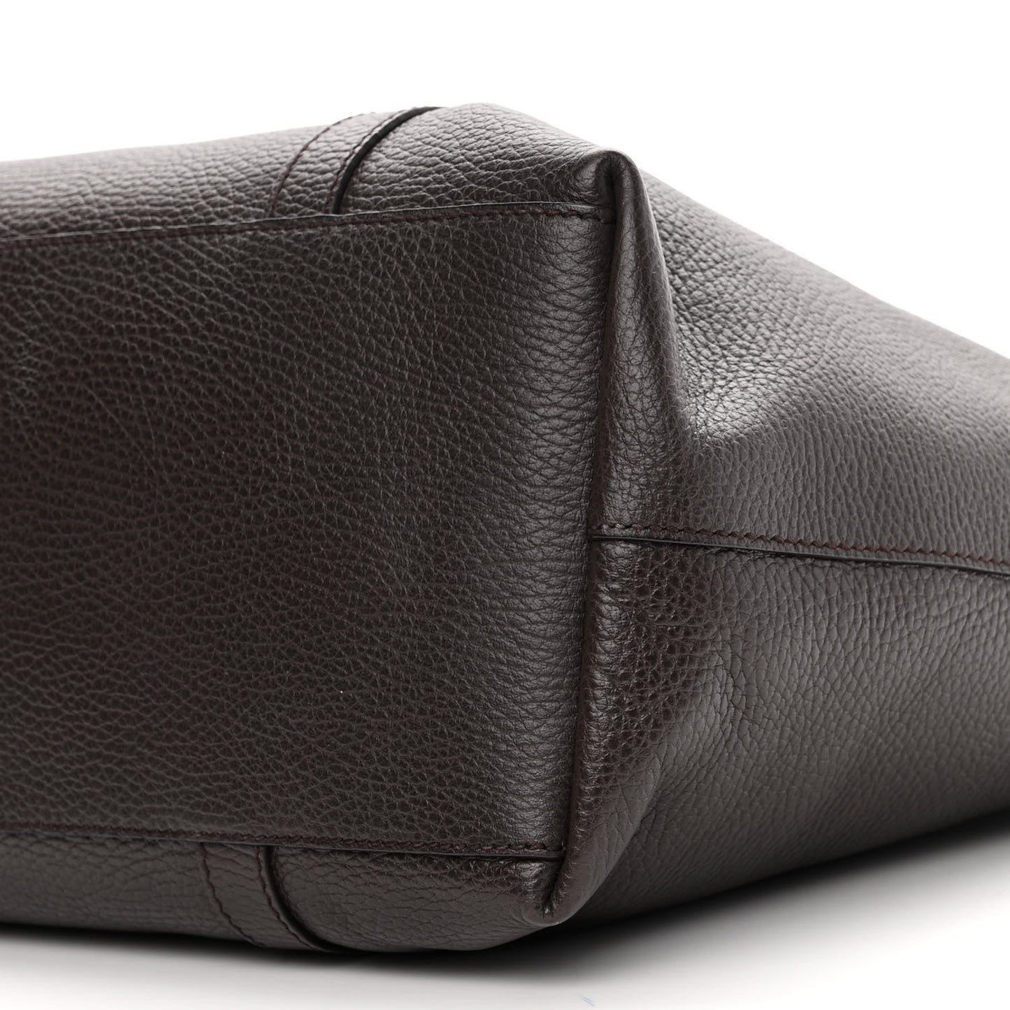 Calfskin Medium GG Charm Convertible Dome Satchel Dark Brown