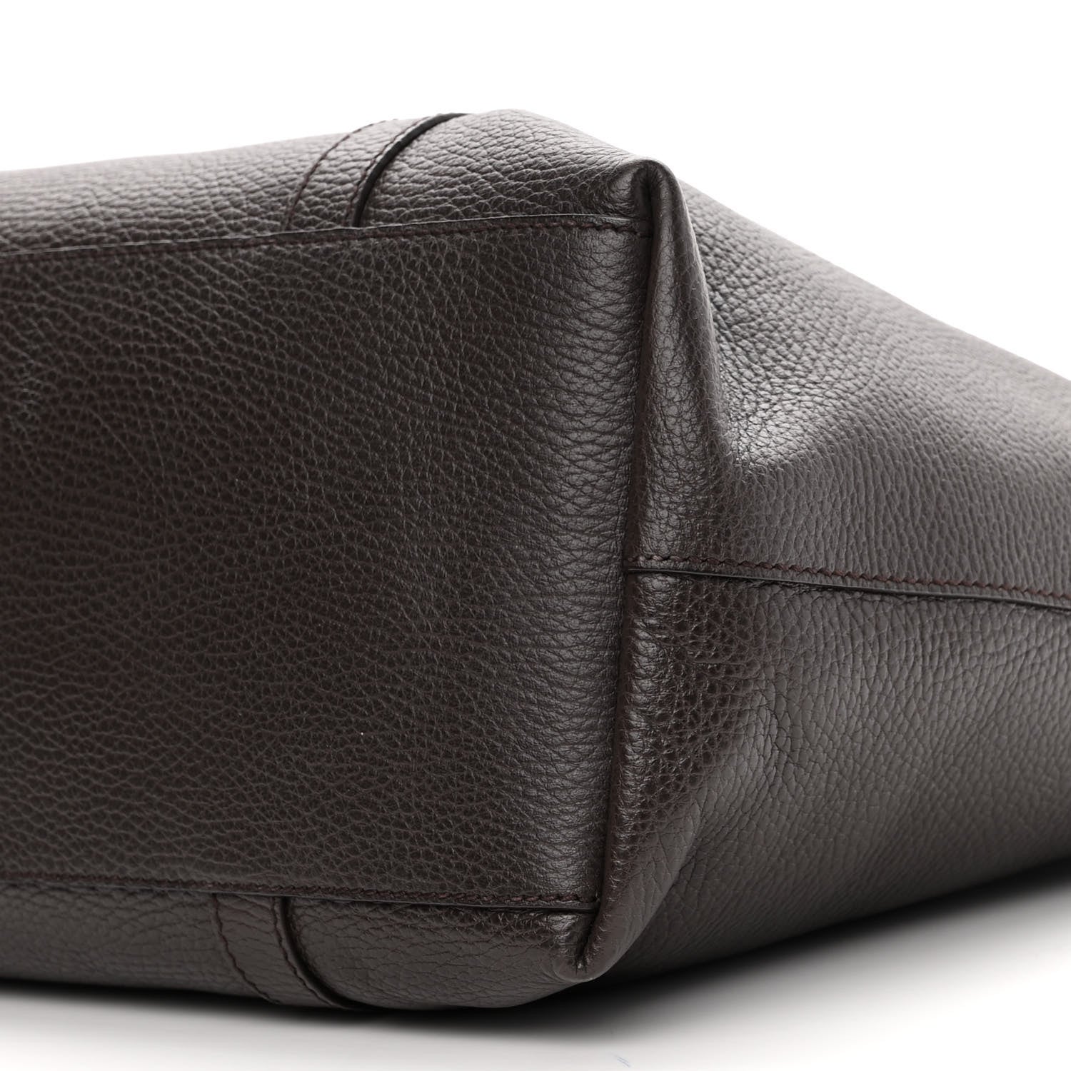 Gucci Calfskin Medium GG Charm Convertible Dome Satchel Dark Brown 10 of 10