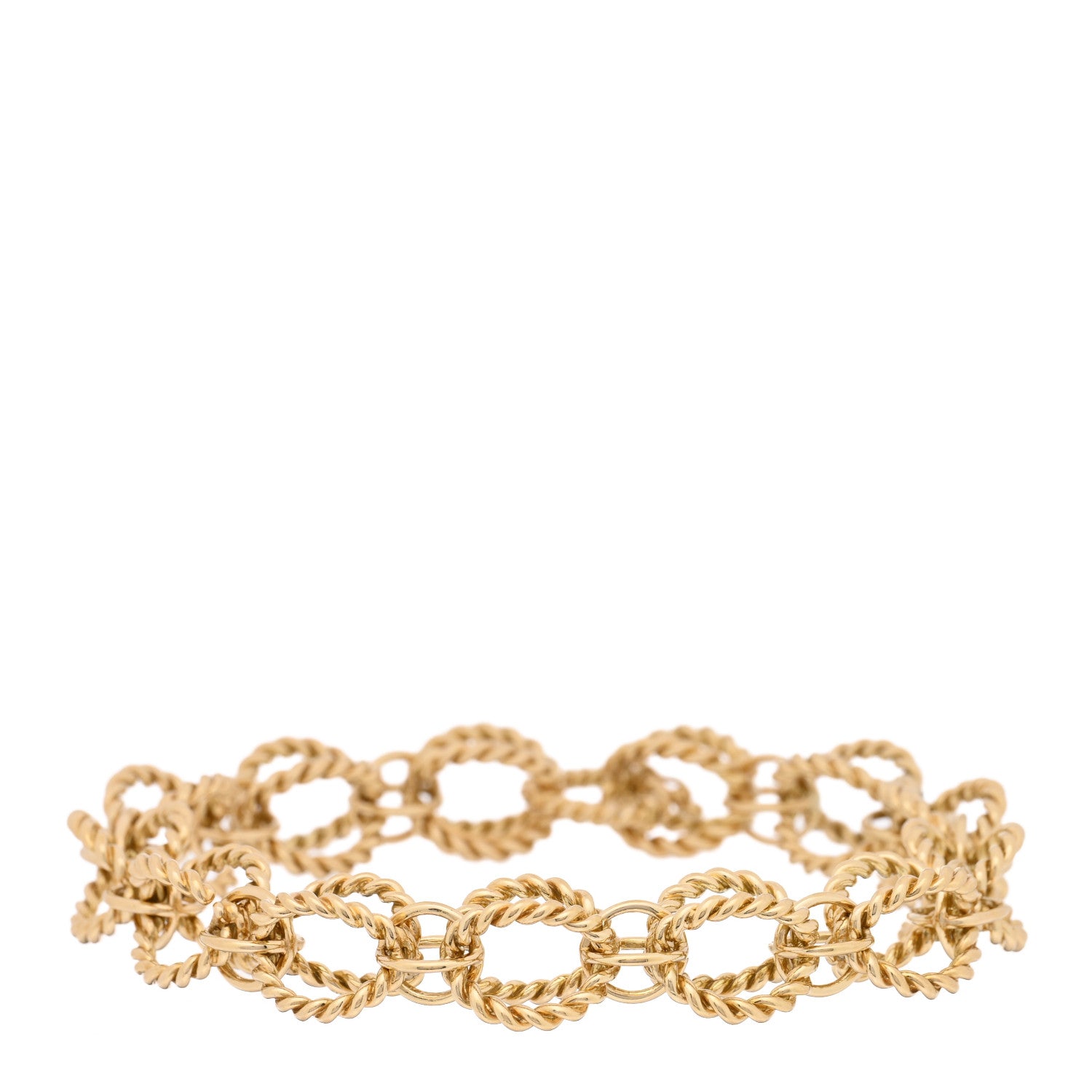 Tiffany 18K Yellow Gold Rope Circle Bracelet 1 of 4