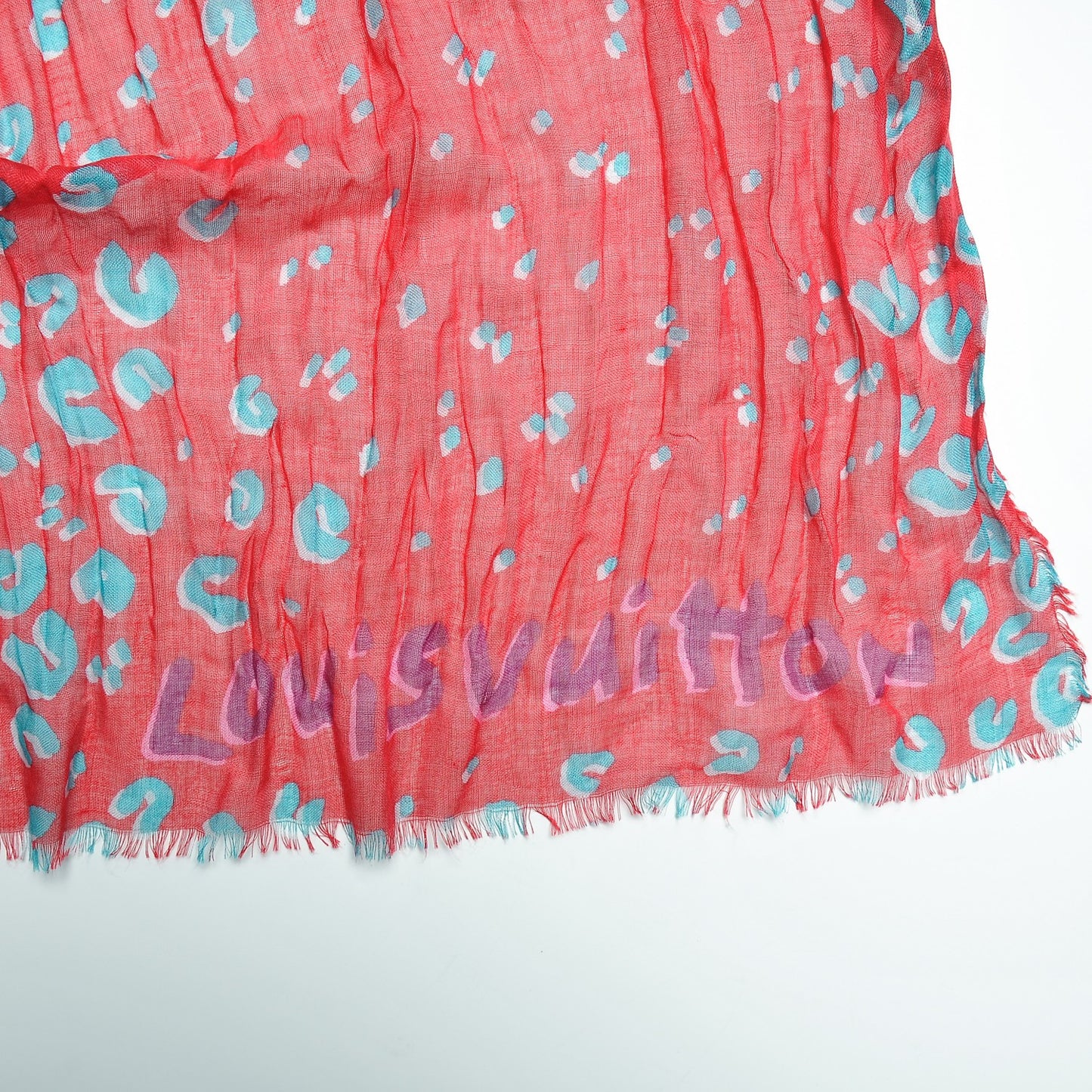 Cashmere Silk Leopard Confetti Stole Capucine