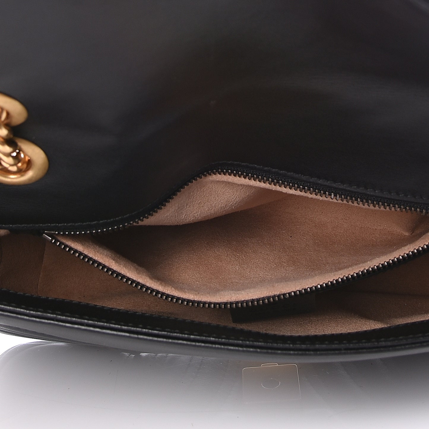 Calfskin Matelasse Small GG Marmont Shoulder Bag Black