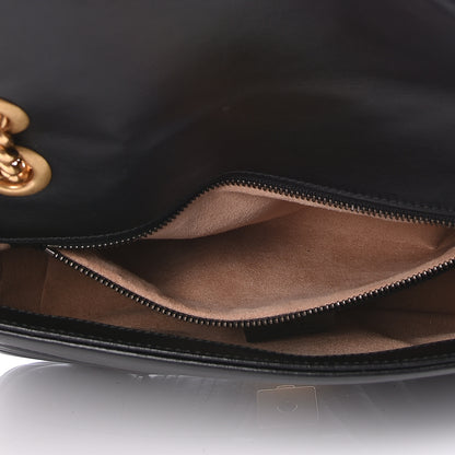 Gucci Calfskin Matelasse Small GG Marmont Shoulder Bag Black 5 of 11