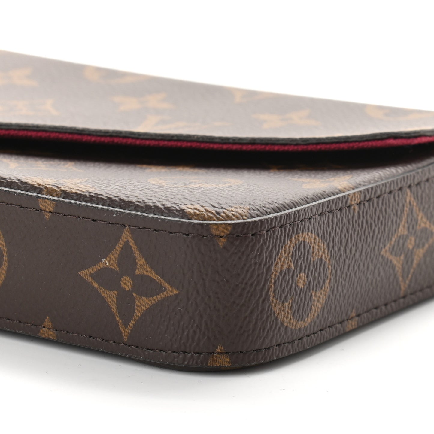 Monogram Pochette Felicie Chain Wallet Fuchsia
