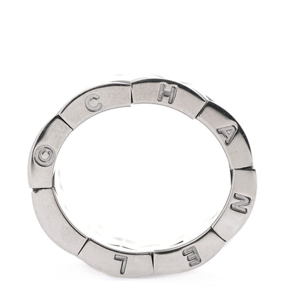Chanel 18K White Gold Large Matelasse Ring 50 5.25 4 of 6