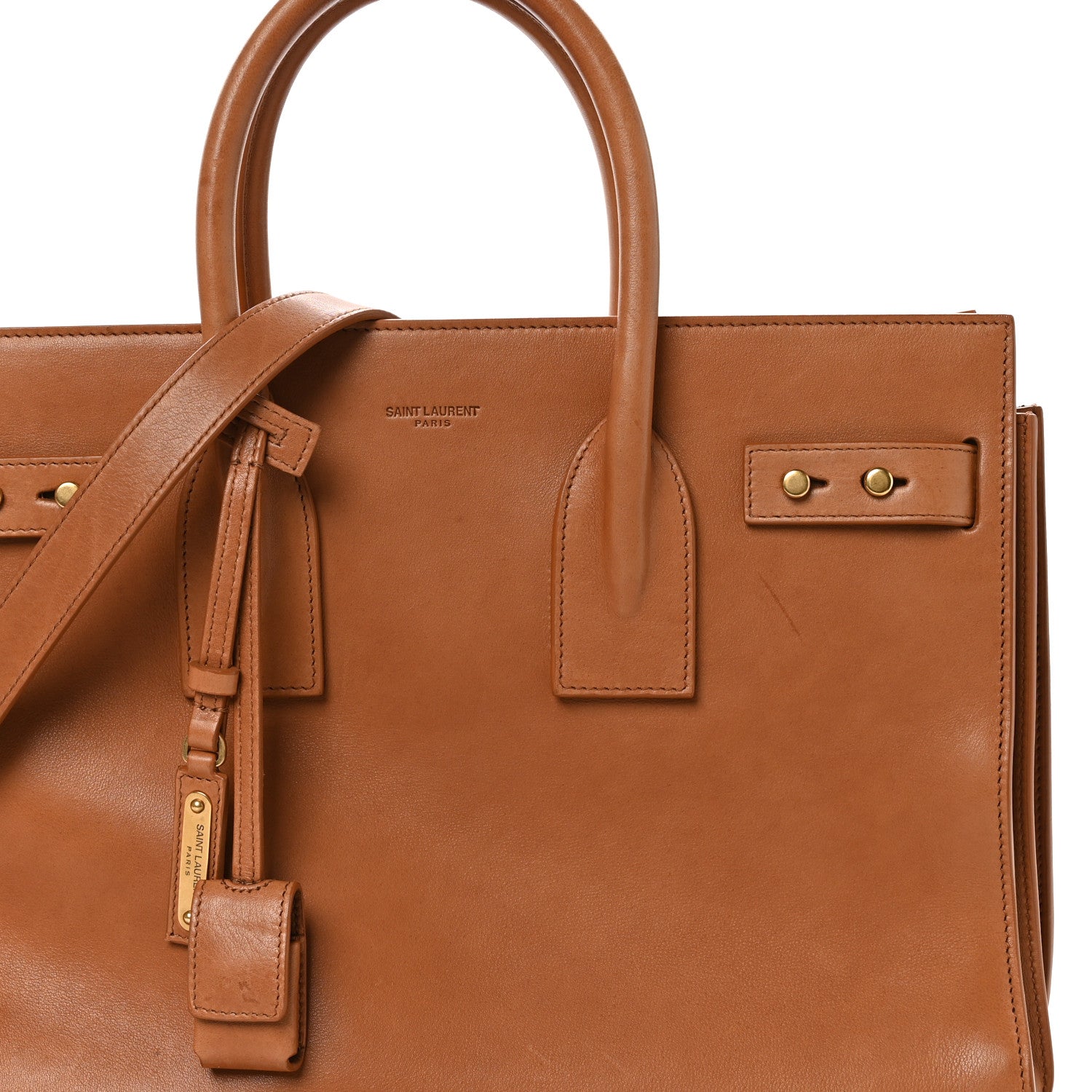 Saint Laurent Smooth Calfskin Small Supple Sac De Jour Tan 9 of 12